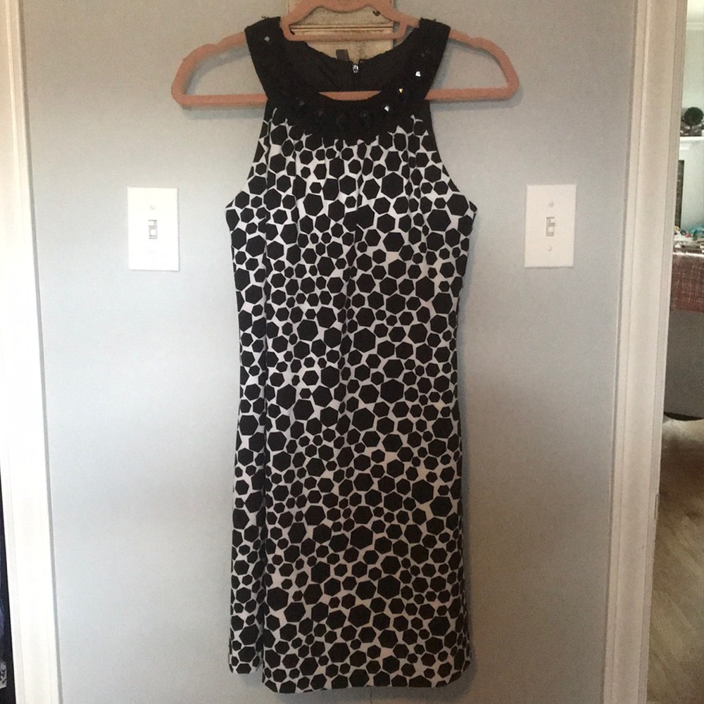 Democracy jeweled neckline dress